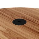 Ver imagem 6 de Mesa de Reunião Redonda 110cm com Plug Tomada Nogal com Preto F5 Office