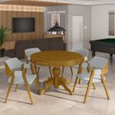 Ver imagem 5 de Conjunto Mesa de Jogos Carteado Bellagio Tampo Reversível Verde e 4 Cadeiras Madeira Poker Base Estr