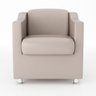 Kit 4 Poltronas Bia para Salão de Beleza – Balaqui Decor Cor:Courino Bege - 4