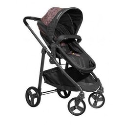 Carrinho de Bebê Moisés Olympus Grafite Rosa com Bebê Conforto GRRG + Base - Galzerano - 2