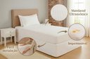 Ver imagem 4 de Protetor de Colchão Solteiro Impermeável Matelado Anti Ácaro 190x90 Branco