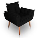 Ver imagem 6 de Kit 2 Poltronas Decorativa Paola Pes Palito Suede Preto