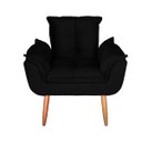 Ver imagem 5 de Kit 2 Poltronas Decorativa Paola Pes Palito Suede Preto