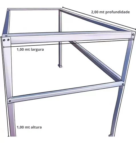 Ver imagem 5 de Bancada em Aço Industrial sem Tampo 2mt Estruturas Completa