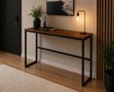 Ver imagem 5 de Mesa Jantar Aparador Bancada Alta Industrial 170x80cm Tampo Imbuia Pés Preto