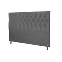 Ver imagem 1 de Cabeceira Madri Chumbo Estofada para Cama Box Casal King Size 195cm Quarto Luxo Jbe Móveis