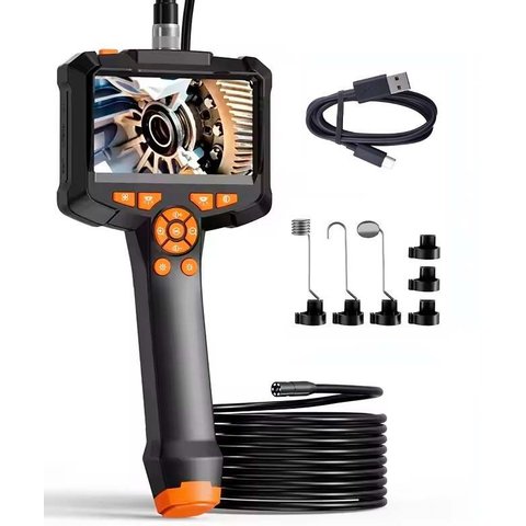 Sonda Industrial 10m Recarregavel Boroscopio Profissional com Tela 4,3" Câmera de Inspeção Full Hd