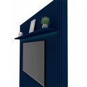 Ver imagem 6 de Painel Ripado 230x250 com Led para Tv 85 Polegadas Nobre Gelius Azul