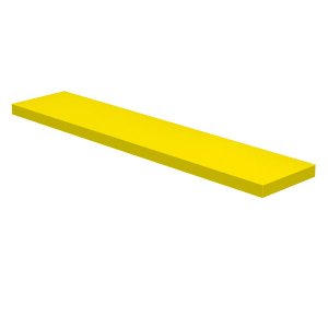 Prateleira Suporte Embutido 120x25cm Amarela - Conceito
