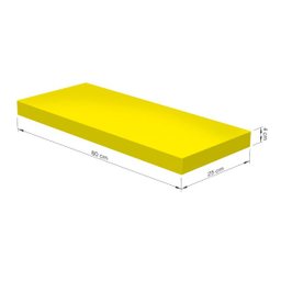 Prateleira Suporte Embutido 60x25cm Amarela - Conceito - 3