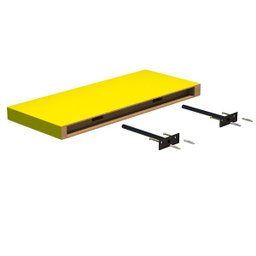 Prateleira Suporte Embutido 60x25cm Amarela - Conceito - 2