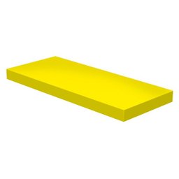 Prateleira Suporte Embutido 60x25cm Amarela - Conceito - 1