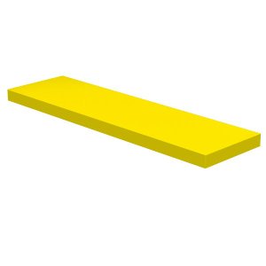 Prateleira Suporte Embutido 90x25cm Amarela - Conceito
