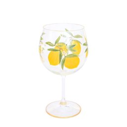 Taça para Gin Cristal Pintada À Mão Limão - 1
