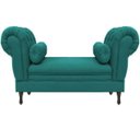 Ver imagem 2 de Recamier Grécia 160x50 Suede Azul Turquesa - Dominic Decor