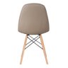 Kit 2 Cadeiras Eames Eiffel Botonê - Nude - Base de Madeira Clara - 4
