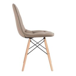 Kit 2 Cadeiras Eames Eiffel Botonê - Nude - Base de Madeira Clara - 3