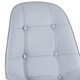Kit 4 Cadeiras Eames Botonê - Cinza Claro - Base de Madeira Clara - 5
