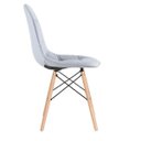 Ver imagem 3 de Kit 4 Cadeiras Eames Botonê - Cinza Claro - Base de Madeira Clara