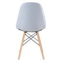 Ver imagem 4 de Kit 4 Cadeiras Eames Botonê - Cinza Claro - Base de Madeira Clara