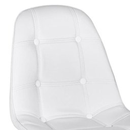 Kit 8 Cadeiras Eames Eiffel Botonê - Branco - Base de Madeira Clara - 3