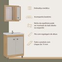 Ver imagem 3 de Gabinete de Banheiro com Cuba e Espelheira 60cm Multimóveis Cr10133 Carvalho Nature-arenas