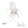 Kit 6 Cadeiras Eames Eiffel Botonê - Branco - Base de Madeira Clara - 5