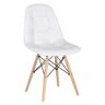 Kit 6 Cadeiras Eames Eiffel Botonê - Branco - Base de Madeira Clara - 2