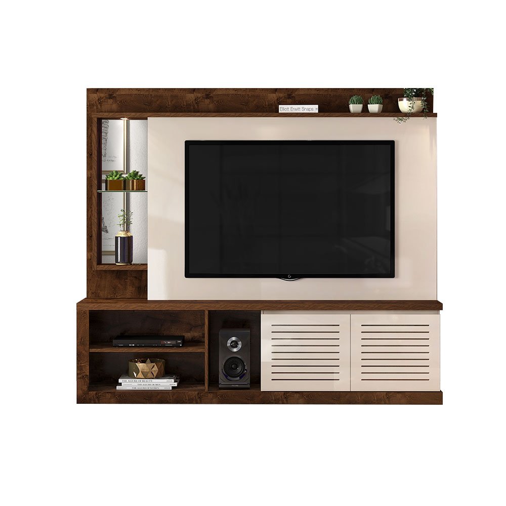 Estante Home para TV até 70&amp;quot; Lyon D04 Espelhado Trufa/Creme - Amarena ...