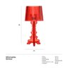 Luminária de mesa Polaris - Bourgie - Abajur - Vermelho translúcido - 5