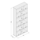 Ver imagem 2 de Estante Xangai 90cm 12 Nichos 160441 Politorno Branco