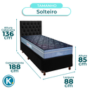 Ver imagem 3 de Kit Cabeceira + Cama Box + Colchão Solteiro Molas Ensacadas Petrus Paropas