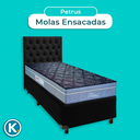 Ver imagem 4 de Kit Cabeceira + Cama Box + Colchão Solteiro Molas Ensacadas Petrus Paropas