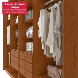 Guarda-roupa Casal 100% Mdf 8 Portas Easy Glow com Pés Frassino/off White - 5
