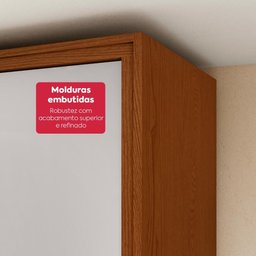 Guarda-roupa Casal 100% Mdf 8 Portas Easy Glow com Pés Frassino/off White - 8