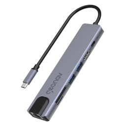 Cabo Adaptador Usb-c para Hdmi, Ethernet Cartões, Usb 3.0 Geonav - 3