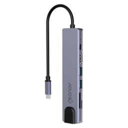 Cabo Adaptador Usb-c para Hdmi, Ethernet Cartões, Usb 3.0 Geonav - 1