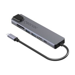 Cabo Adaptador Usb-c para Hdmi, Ethernet Cartões, Usb 3.0 Geonav - 2