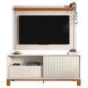 Ver imagem 3 de Painel para Tv 55 Pol e Rack Bancada 150cm Lucca Off/freijó C01 - Mpozenato