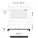 Ver imagem 5 de Painel para Tv 55 Pol e Rack Bancada 150cm Lucca Off/freijó C01 - Mpozenato