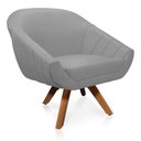 Ver imagem 4 de Kit 01 Namoradeira 02 Lugares e 01 Poltrona Giratória Giovana Suede Base Madeira MM30 - D’Rossi - Ci