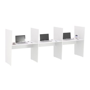 Mesa de Atendimento 3 Lugar Iron Branco