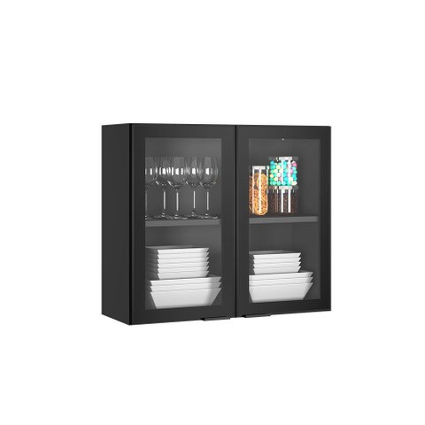 Armário Aéreo de Cozinha Exclusive Itatiaia 2 Portas com Vidro