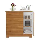Ver imagem 5 de Cômoda para Quarto 4 Gavetas 108,2x108cm Marrom/Freijó