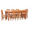 Conjunto Mesa de Jantar 2 M 8 Cadeiras Mineira Madeira de Demolição - 1