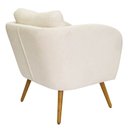 Ver mais imagens de Poltrona Decorativa Dana Pés Palito Madeira Castanho Bouclé Off White - Nexta Casa