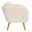 Ver imagem 7 de Poltrona Decorativa Dana Pés Palito Madeira Castanho Bouclé Off White - Nexta Casa