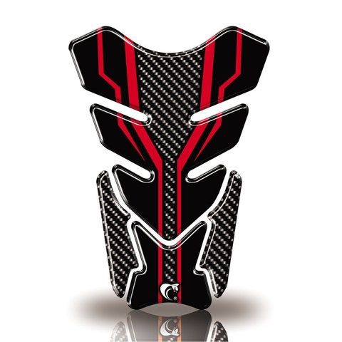 Protetor de Tanque Adesivo Moto Cg Twister Factor Fazer Gsx-s Cobra Motoparts Preto Vermelho