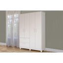 Ver imagem 1 de Guarda Roupa Infantil 4 Portas e 2 Gavetas Jujuba Branco - Permóbili Baby