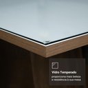 Ver imagem 7 de Conjunto Sala de Jantar Tampo de Vidro 6 Cadeiras Rustic/Branco/Imperial Tulipa Madesa